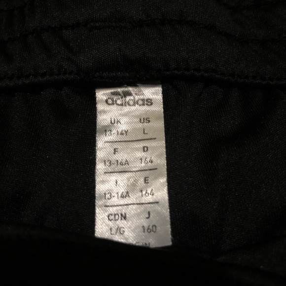 ADIDAS | Black Youth Large Athletic Shorts - Picture 2 of 2